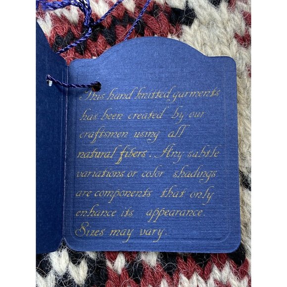 NWT Tommy Hilfiger Hand Knit Thick Wool Blend Sweater Fair Isle $235 Men's L - Picture 8 of 12